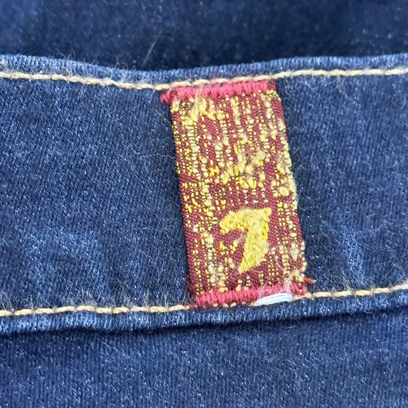 7 For All Mankind The Skinny Jeans Dark Wash Denim Women's Size 32 - Picture 9 of 13